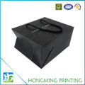 Wholesale Luxury Large Black Logo Custom Cardboard Gift Shopping Paper Bag Packaging for Garment